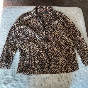 Ralph lauren lepored print button up pj shirt
